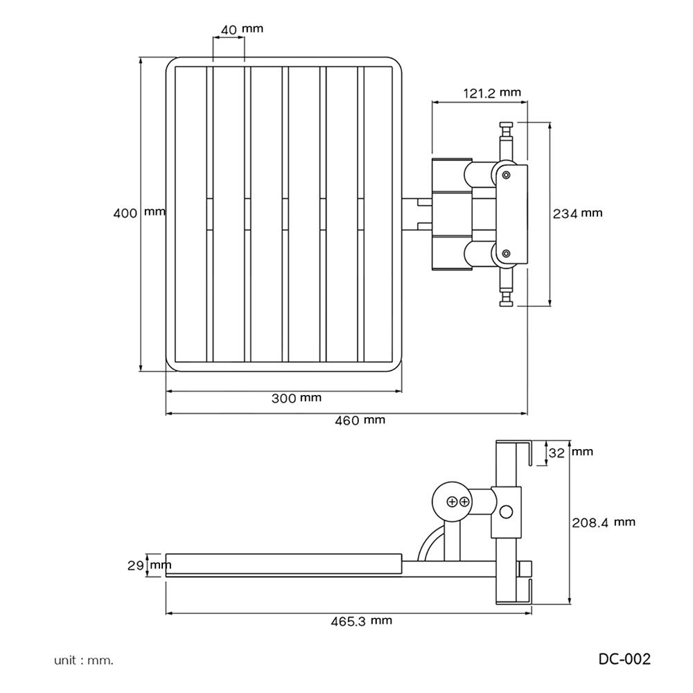 เก้าอี้อาบน้ำติดผนัง WS DC-002