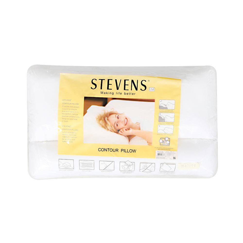 หมอนสุขภาพ ใยสังเคราะห์ STEVENS CONTOUR 19x29 นิ้ว สีขาว