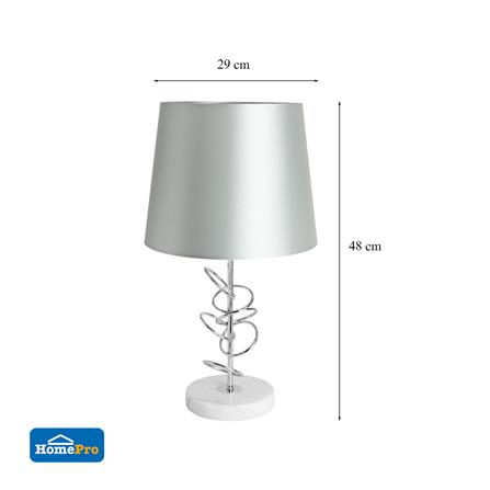 ไฟตั้งโต๊ะ CARINI CLASSIC MT5148 สีเงิน/ขาว_2