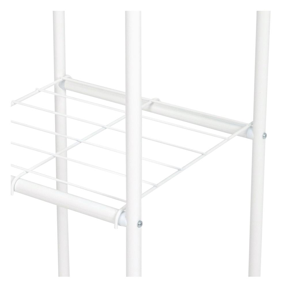 ราวแขวนผ้าเหล็กพ่นสี 3 ชั้นวาง PLIM สีขาว