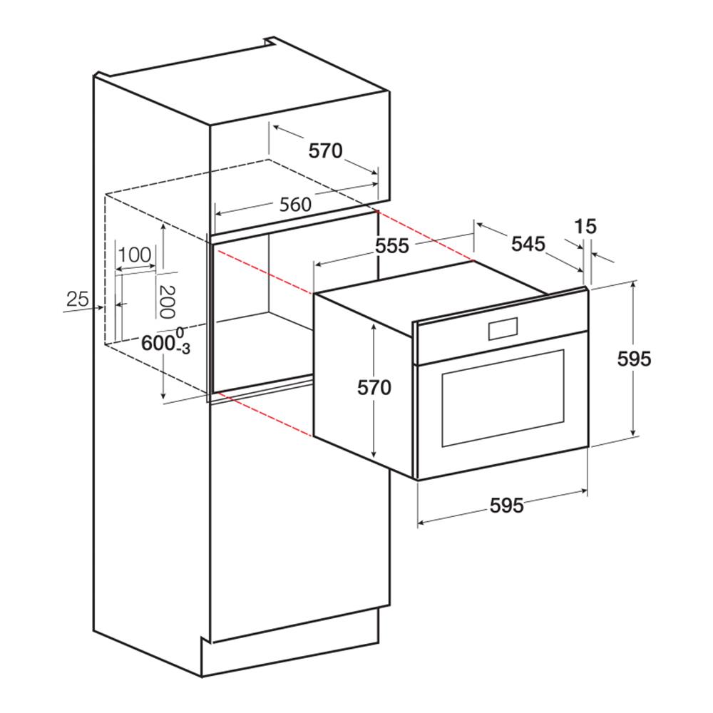 เตาอบฝังดิจิตอล AXIA INT 70 DG