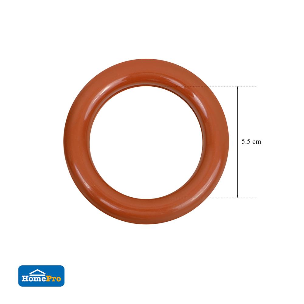 ห่วงคล้องราง HOME LIVING STYLE 55 มม. สีน้ำตาล แพ็ก 10 ชิ้น