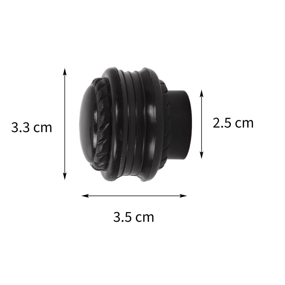 หัว-ท้ายรางม่านแบบเปิด HOME LIVING STYLE 25 มม. สีโอ๊ค แพ็ก 2 ชิ้น