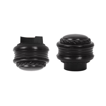 หัว-ท้ายรางม่านแบบเปิด HOME LIVING STYLE 25 มม. สีโอ๊ค แพ็ก 2 ชิ้น_0