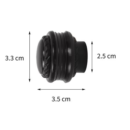 หัว-ท้ายรางม่านแบบเปิด HOME LIVING STYLE 25 มม. สีโอ๊ค แพ็ก 2 ชิ้น_3