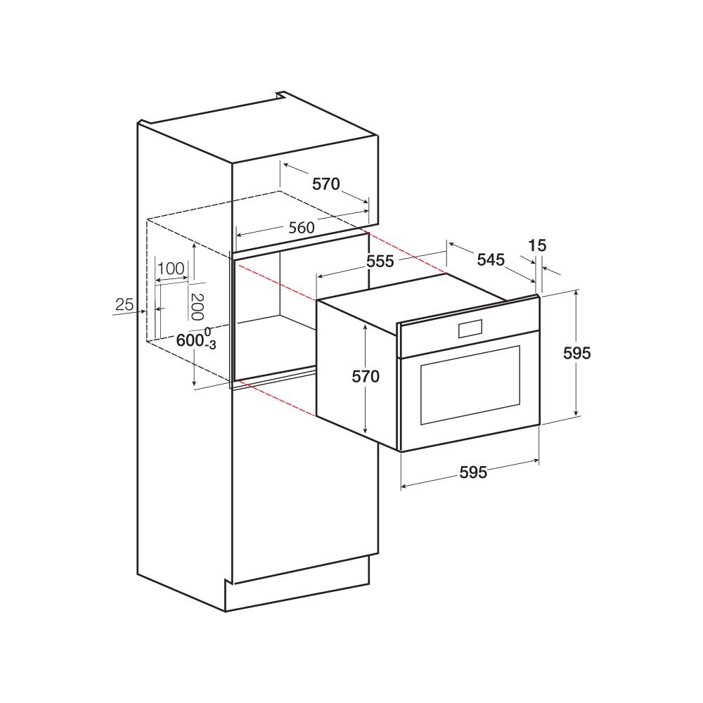 เตาอบฝังดิจิตอล AXIA INT 70 TFT