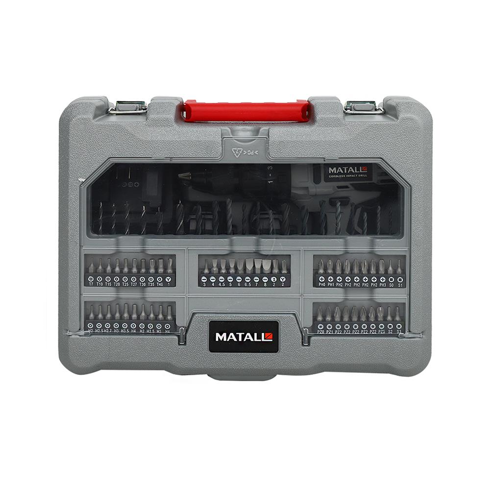 สว่านกระแทกไร้สาย (พร้อมแบตเตอรี่) MATALL MT-0518BS 18 โวลต์