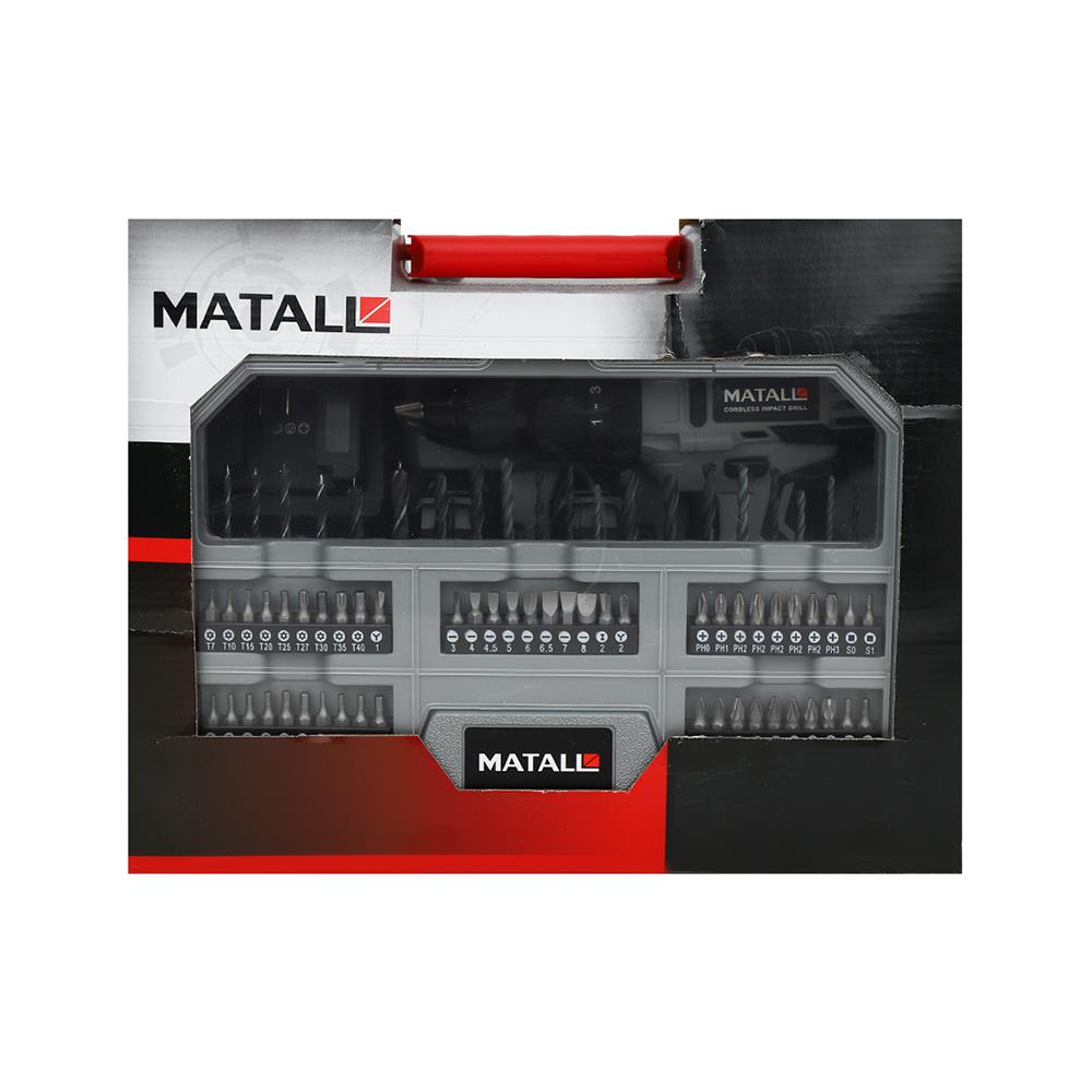 สว่านกระแทกไร้สาย (พร้อมแบตเตอรี่) MATALL MT-0518BS 18 โวลต์