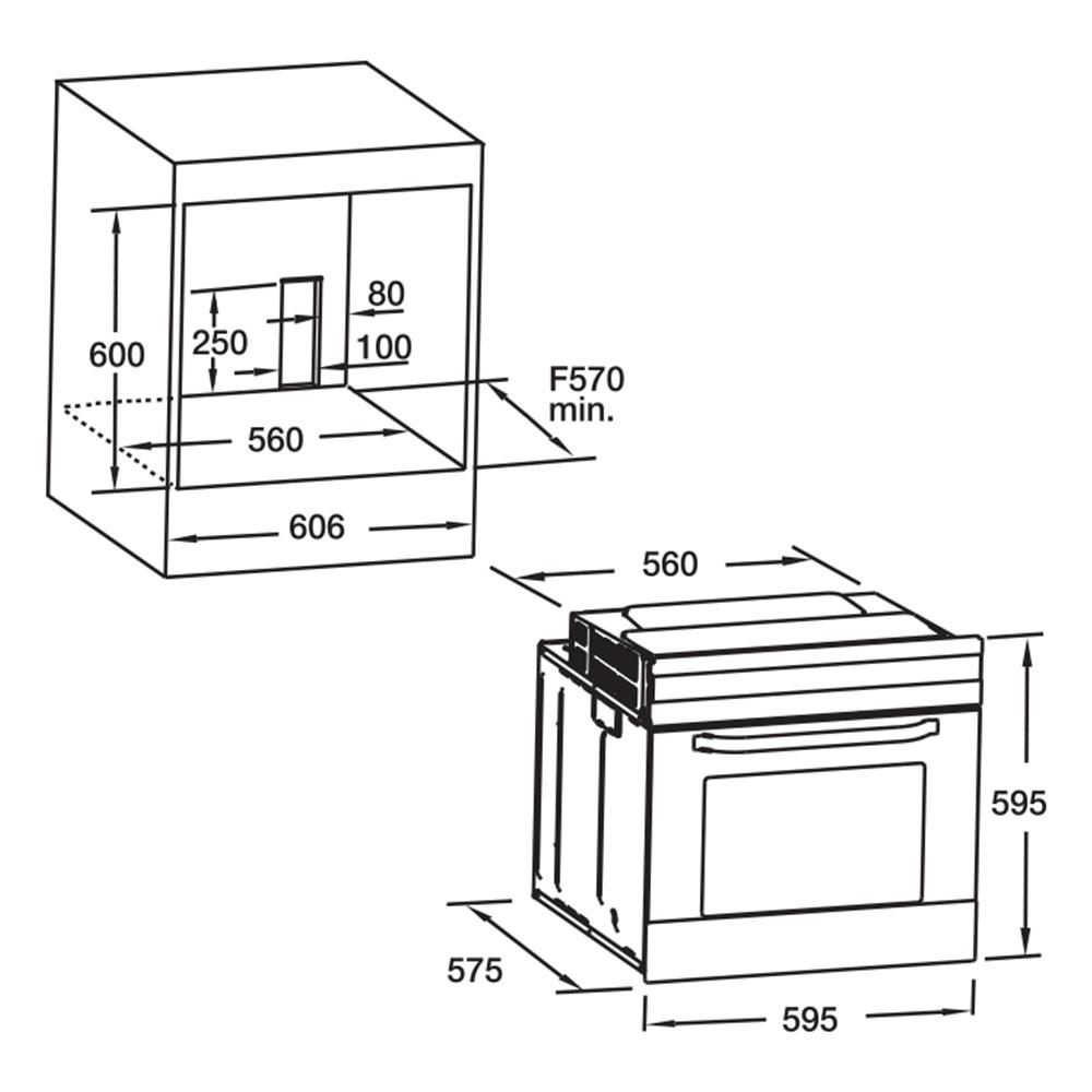 เตาอบฝัง AXIA INT 65 MN