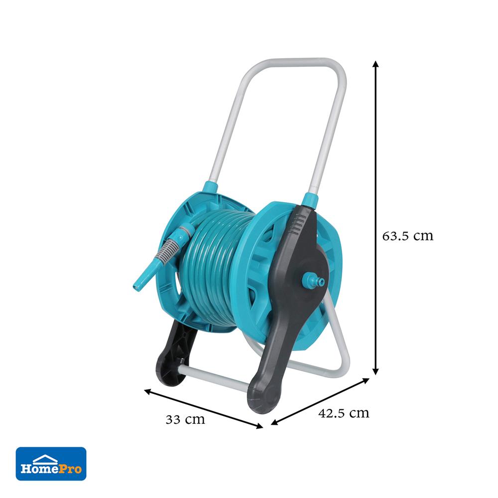 สายยางโรล ตั้งพื้น SPRING 1/2"x25 ม. สีฟ้า