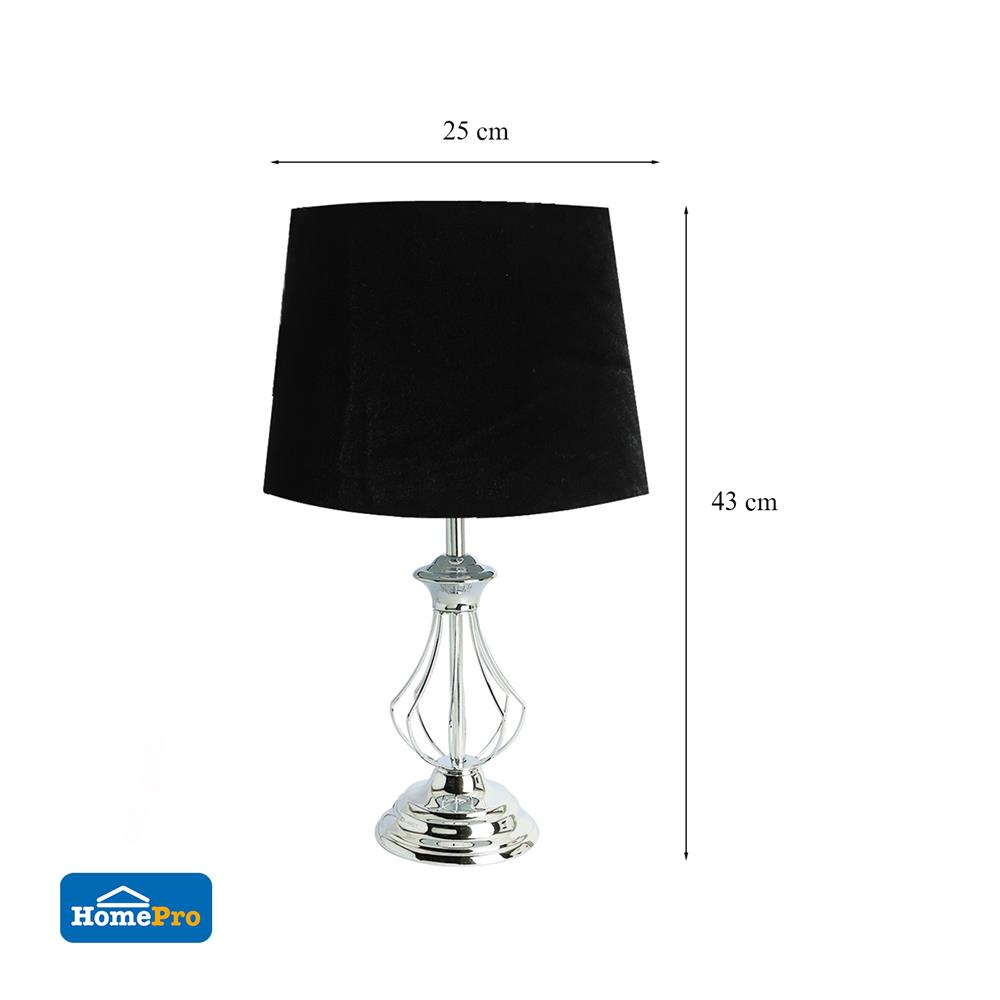 ไฟตั้งโต๊ะ CARINI CLASSIC MT1438S สีดำ/เงิน