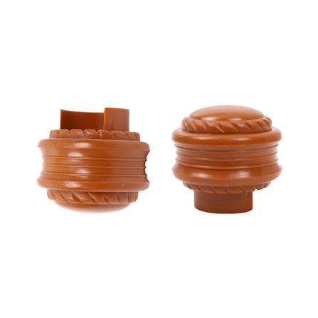 หัว-ท้ายรางม่านแบบปิด HOME LIVING STYLE 25 มม. สีน้ำตาล แพ็ก 2 ชิ้น