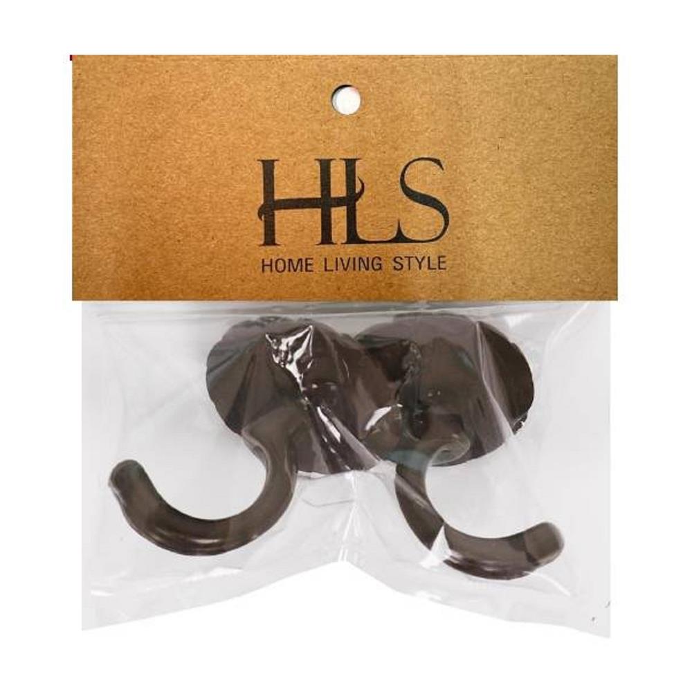 ตะขอเกี่ยว HOME LIVING STYLE S607 สีโอ๊ค แพ็ก 2 ชิ้น