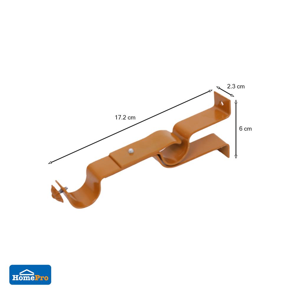 ขารับราง 2 ชั้น HOME LIVING STYLE 25 มม. สีน้ำตาล แพ็ก 2 ชิ้น