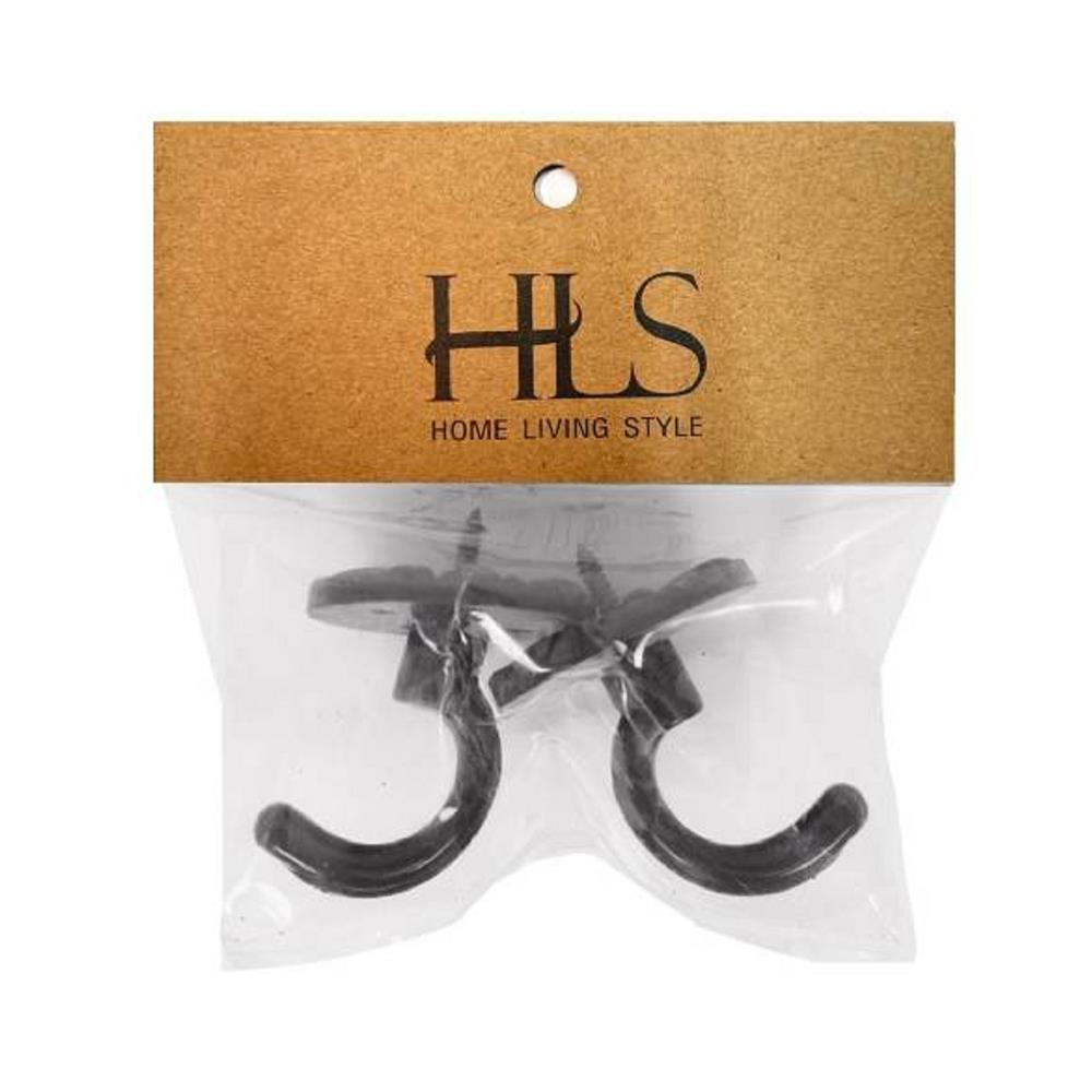 ตะขอเกี่ยว HOME LIVING STYLE S907 สีโอ๊ค แพ็ก 2 ชิ้น