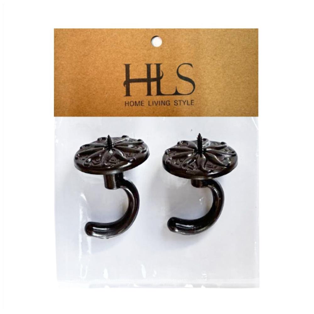 ตะขอเกี่ยว HOME LIVING STYLE S707 สีโอ๊ค แพ็ก 2 ชิ้น