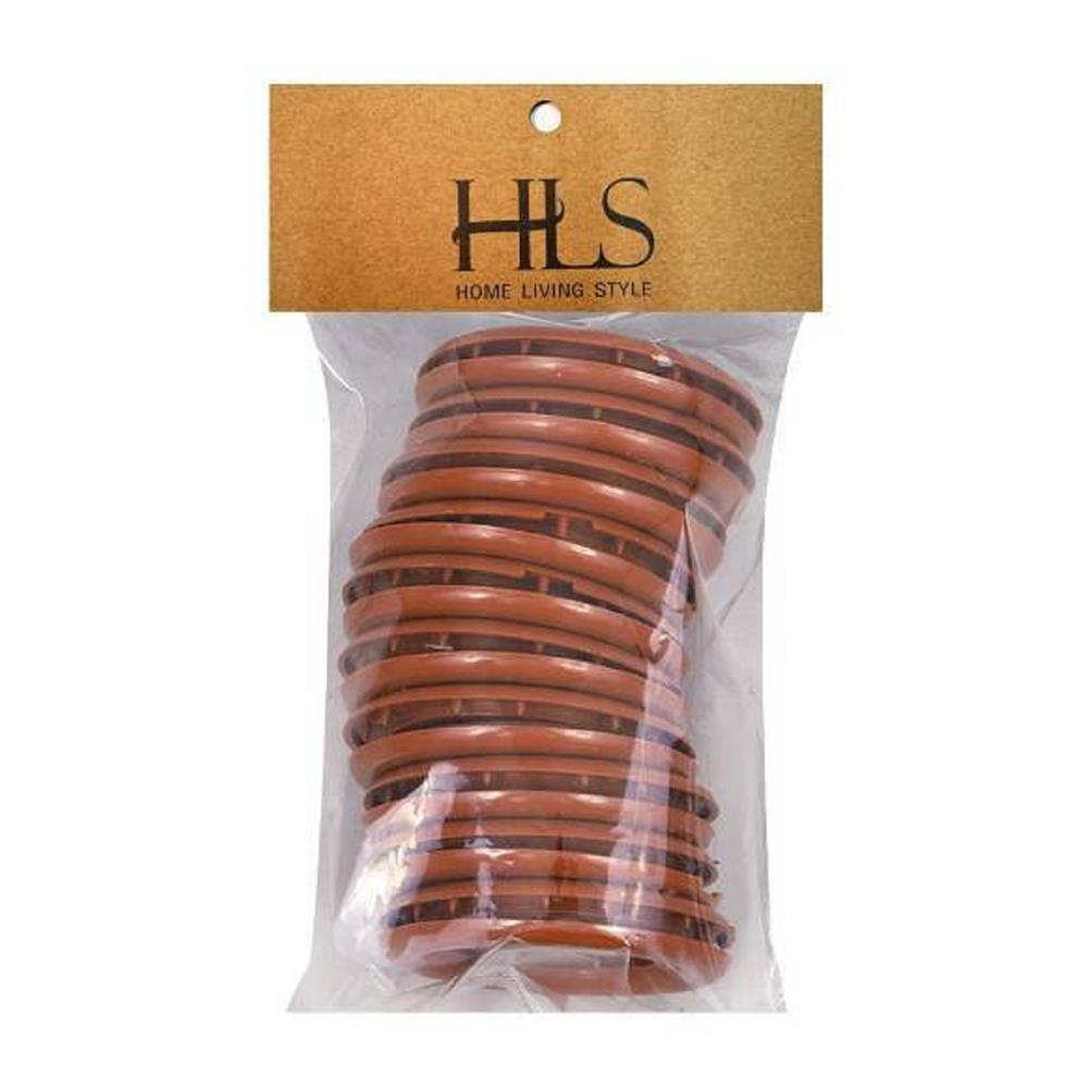 ห่วงคล้องราง HOME LIVING STYLE 65 มม. สีน้ำตาล แพ็ก 10 ชิ้น