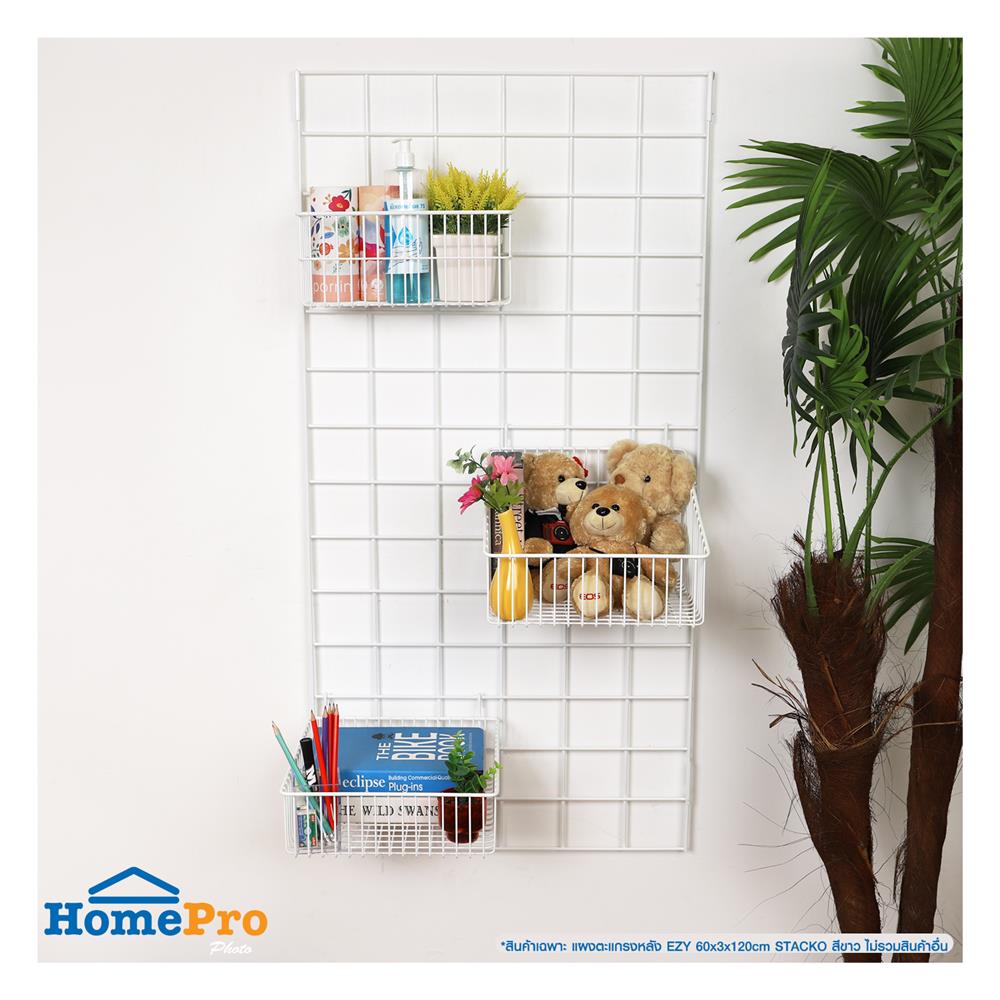 แผงตะแกรงหลัง STACKO EZY 60x2.6x120 ซม. สีขาว