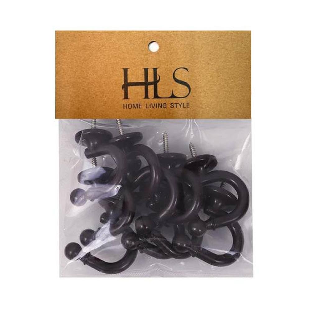 ตะขอเกี่ยว HOME LIVING STYLE U สีโอ๊ค แพ็ก 10 ชิ้น