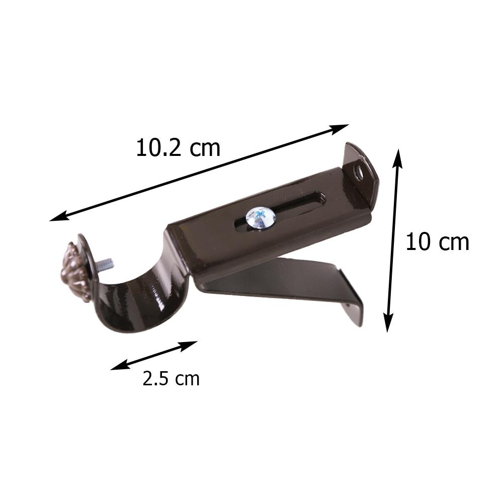 ขารับราง 1 ชั้น ME LIVING 25 มม. สีโอ๊ค