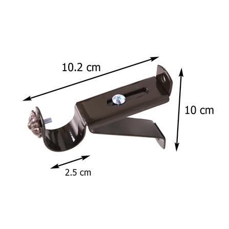 ขารับราง 1 ชั้น ME LIVING 25 มม. สีโอ๊ค_3