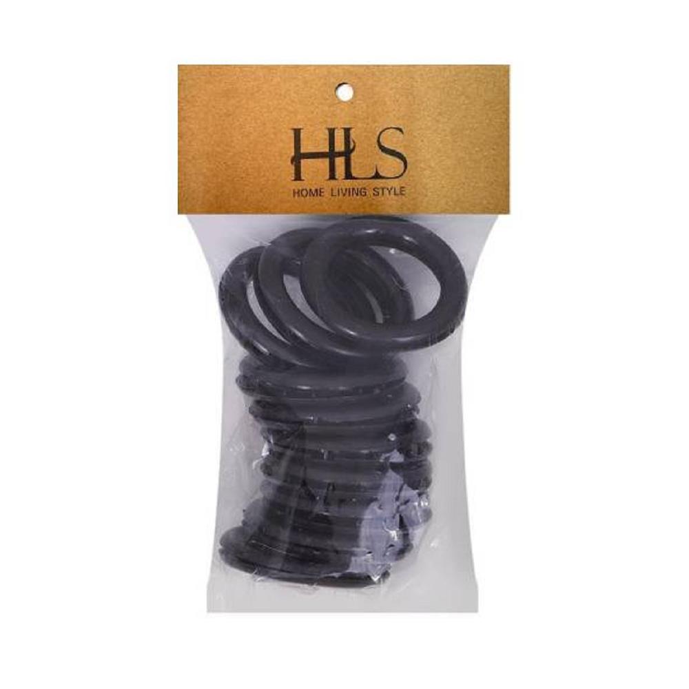 ห่วงคล้องราง HOME LIVING STYLE 65 มม. สีโอ๊ค แพ็ก 10 ชิ้น