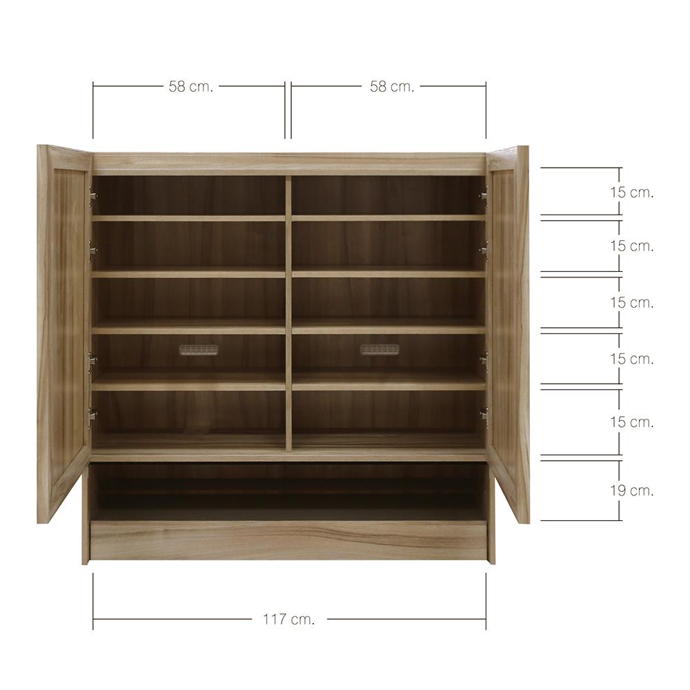 ตู้วางรองเท้า BURO SH-120 สี AROMA OAK