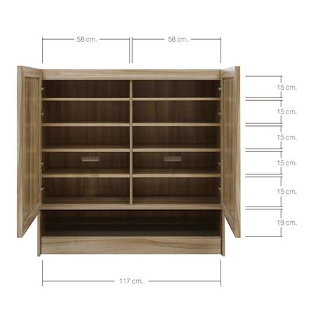 ตู้วางรองเท้า BURO SH-120 สี AROMA OAK_5