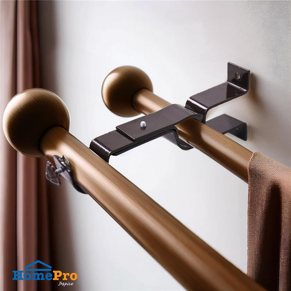 ขารับราง 2 ชั้น HOME LIVING STYLE 25 มม. สีโอ๊ค แพ็ก 2 ชิ้น