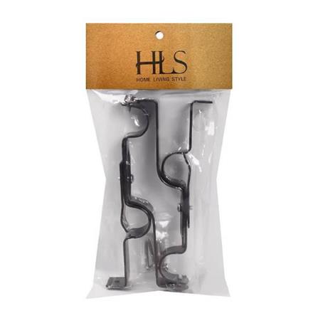 ขารับราง 2 ชั้น HOME LIVING STYLE 25 มม. สีโอ๊ค แพ็ก 2 ชิ้น_2