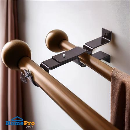 ขารับราง 2 ชั้น HOME LIVING STYLE 25 มม. สีโอ๊ค แพ็ก 2 ชิ้น_3