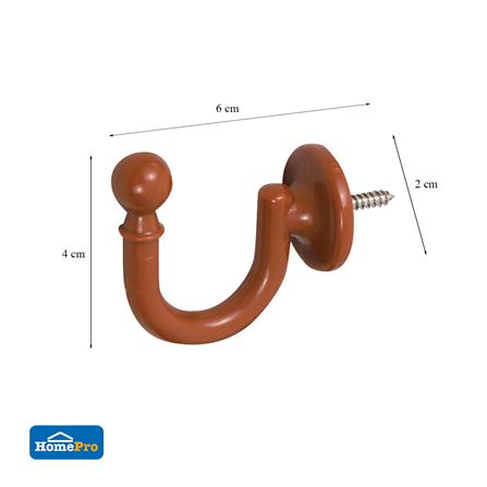 ตะขอเกี่ยว HOME LIVING STYLE U สีน้ำตาล แพ็ก 10 ชิ้น_2