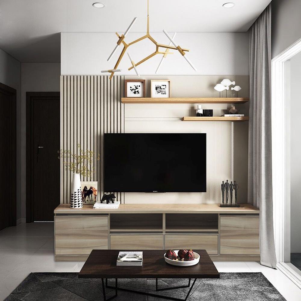 ตู้วางทีวี BURO WALLY 120 ซม. สีอโรม่า โอ๊ค