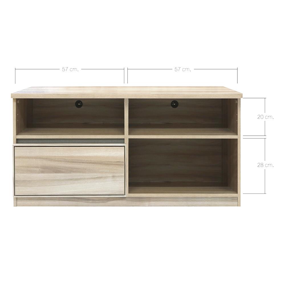 ตู้วางทีวี BURO WALLY 120 ซม. สีอโรม่า โอ๊ค