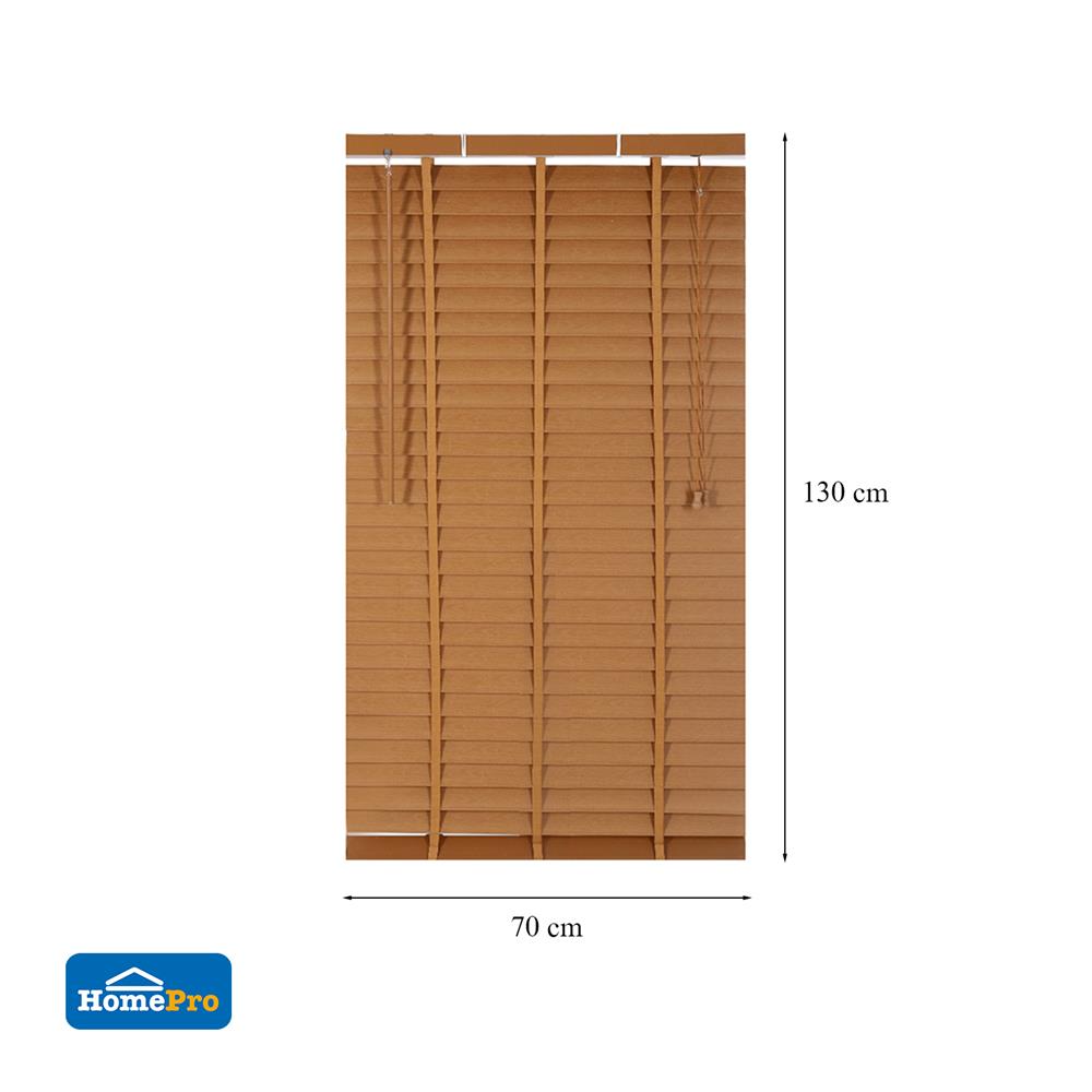 มู่ลี่ PVC HOME LIVING STYLE FAUX WOOD 70X130 ซม. สีน้ำตาล