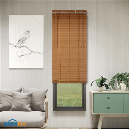 มู่ลี่ PVC HOME LIVING STYLE FAUX WOOD 70X130 ซม. สีน้ำตาล_5