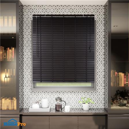 มู่ลี่ PVC HOME LIVING STYLE FAUX WOOD 120X130 ซม. สีน้ำตาลเข้ม_4