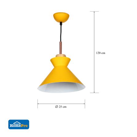 ไฟช่อ CARINI P180706-C โลหะ/ไม้ MODERN สีเหลือง 1 หัว_4