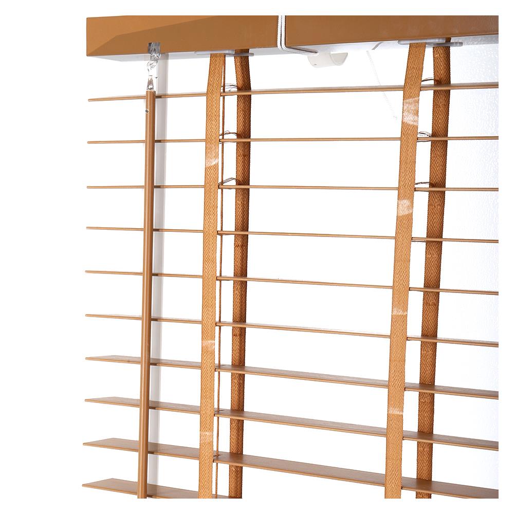 มู่ลี่ PVC HOME LIVING STYLE FAUX WOOD 120X130 ซม. สีน้ำตาล