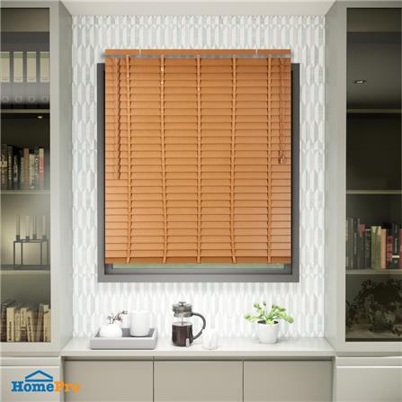 มู่ลี่ PVC HOME LIVING STYLE FAUX WOOD 120X130 ซม. สีน้ำตาล_3