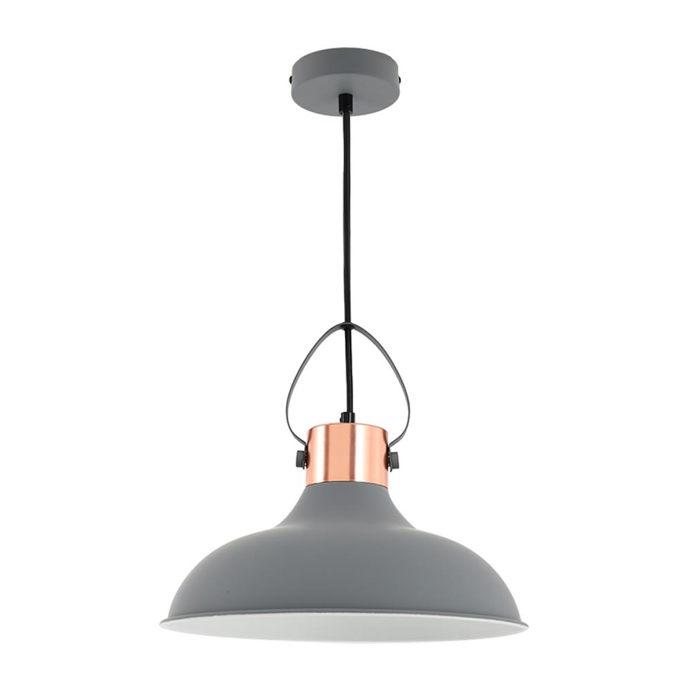 ไฟช่อ CARINI P180420-GREY โลหะ MODERN  สีเทา/กุหลาบทอง 1 หัว