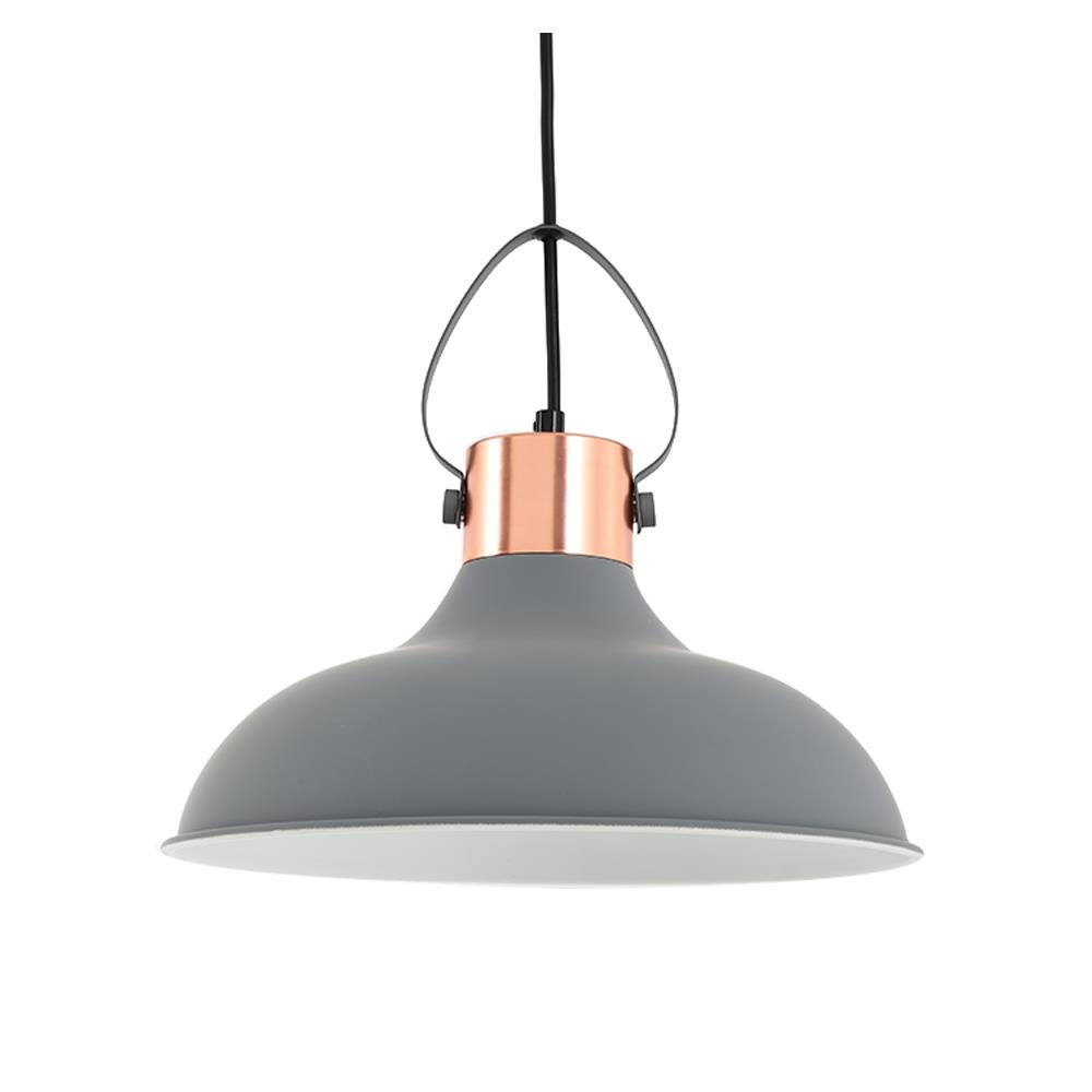 ไฟช่อ CARINI P180420-GREY โลหะ MODERN  สีเทา/กุหลาบทอง 1 หัว