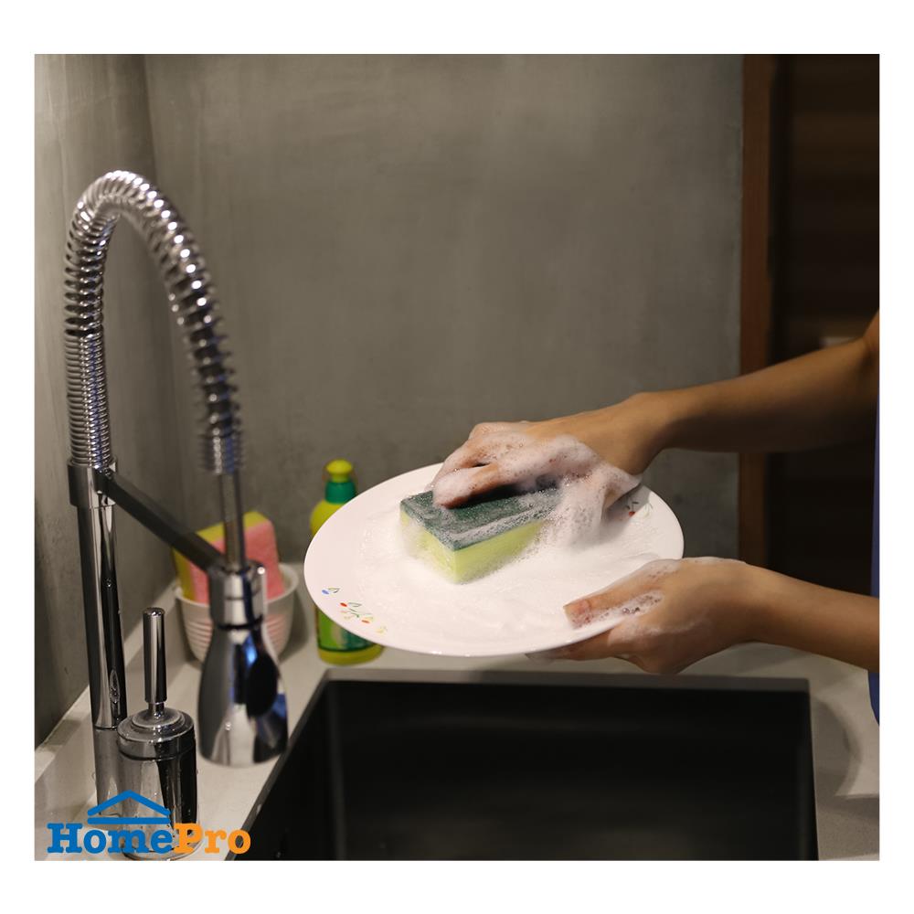 ฟองน้ำพร้อมใยขัด POLY-BRITE ULTRA 3x4นิ้ว แพ็กคู่