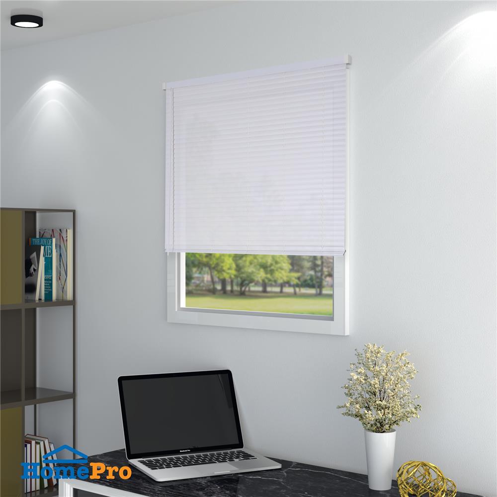 มู่ลี่ ไวนิล HOME LIVING STYLE CORDLESS 120X130 ซม. สีขาว