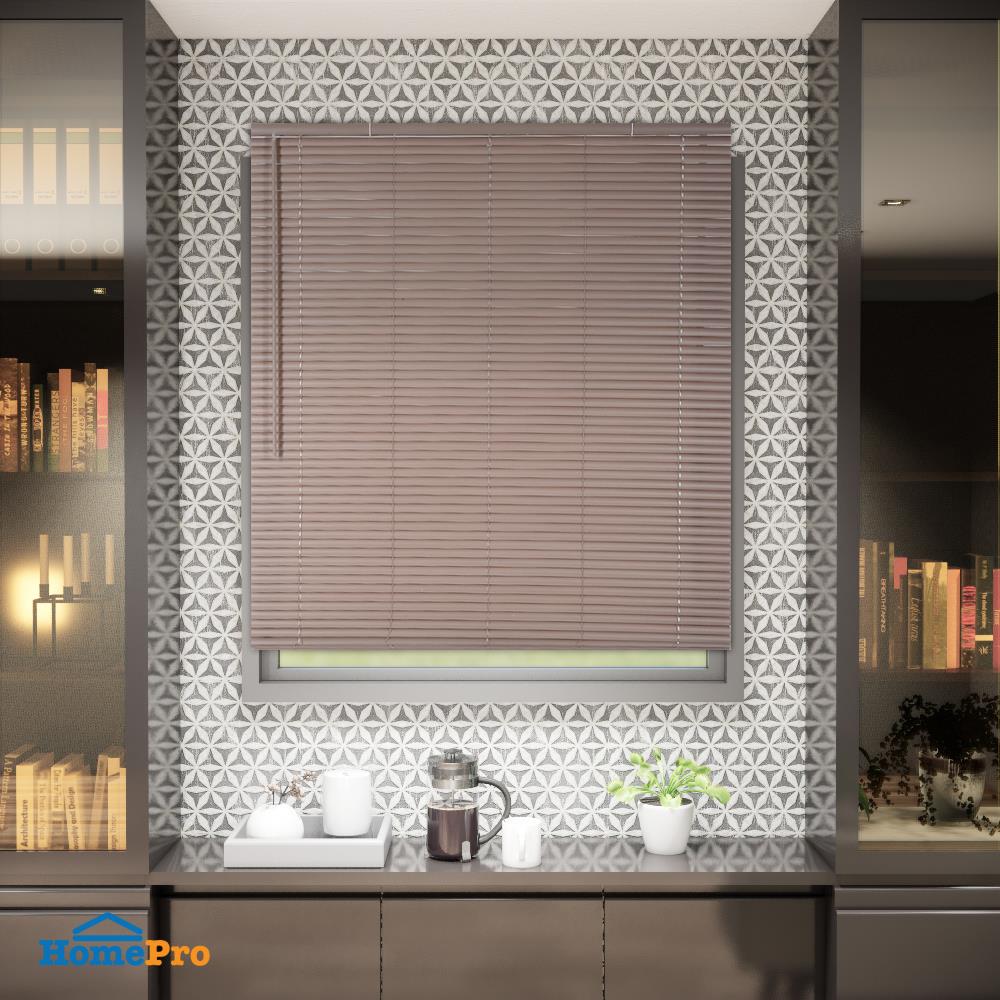 มู่ลี่ ไวนิล HOME LIVING STYLE CORDLESS 120X130 ซม. สีน้ำตาล