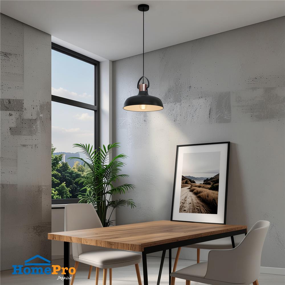 ไฟช่อ CARINI P180420-BLACK โลหะ MODERN สีดำ/ROSEGOLD 1 หัว