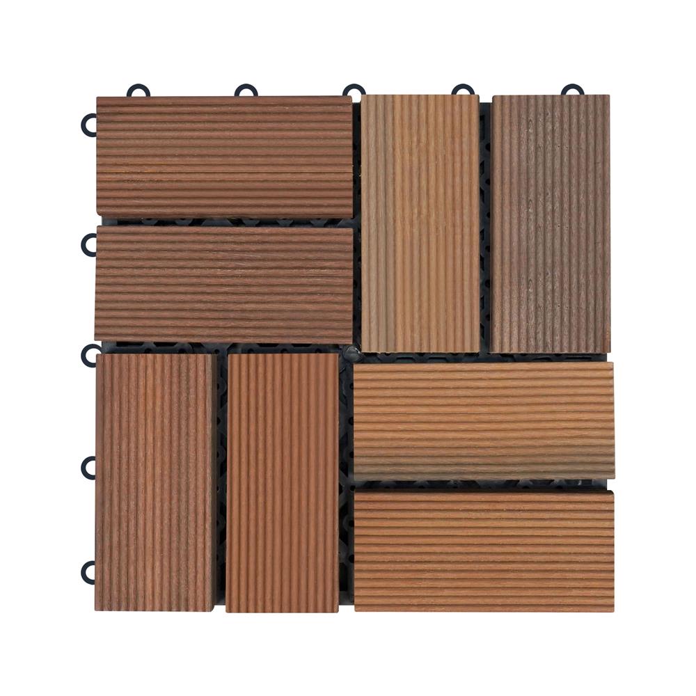 ทางเท้าไม้เต็ง ลายสี่เหลี่ยมสลับใหญ่ ME LIVING 30X30 ซม.