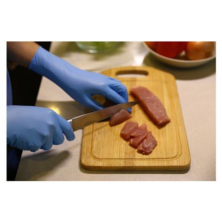 ถุงมือยางไนไตรชนิดไม่มีแป้ง POLY-BRITE SIZE M สีฟ้า_3