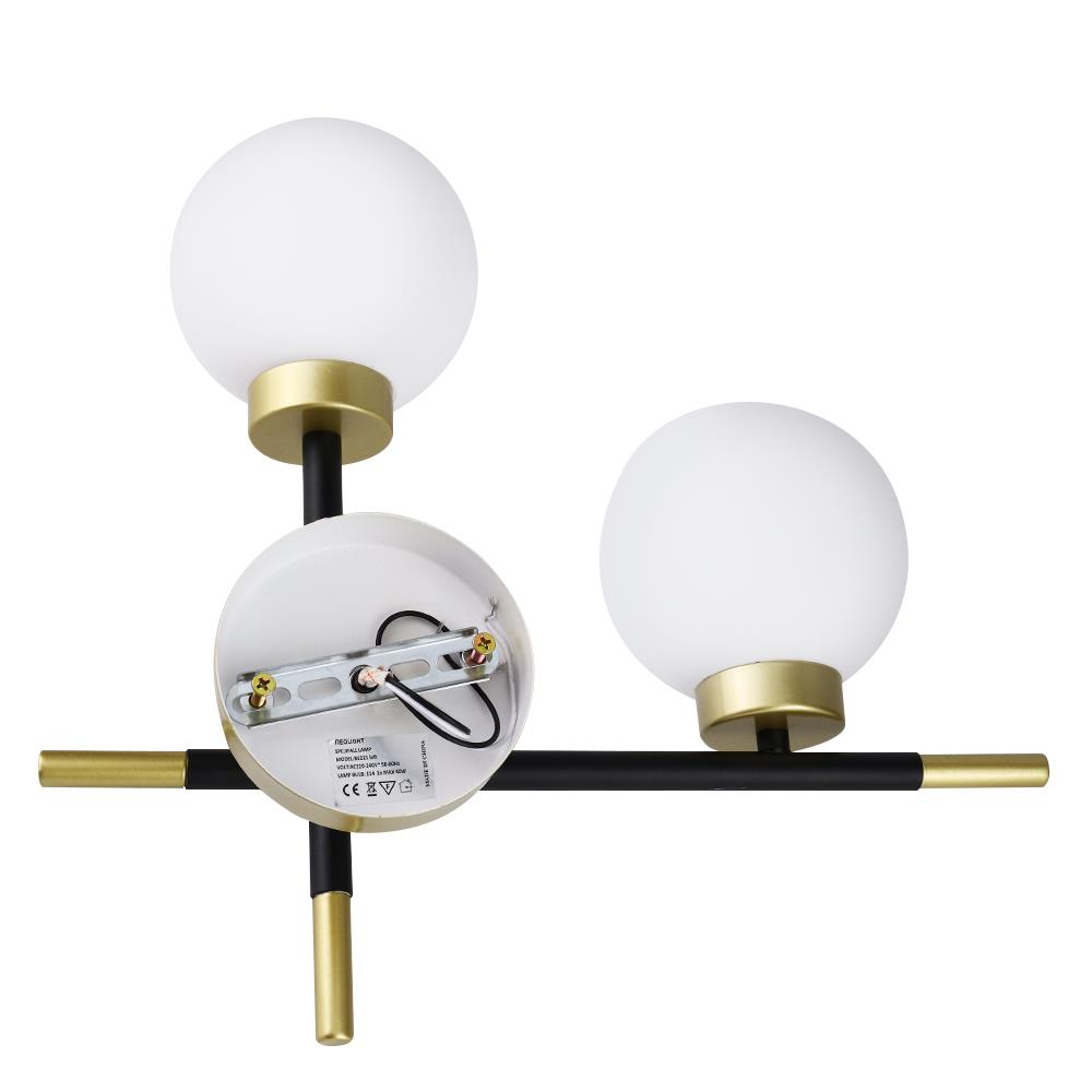 ไฟกิ่งภายใน CST B6221-L สีดำ/ทอง 2 หัว