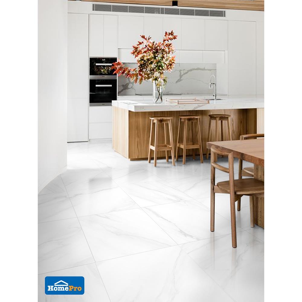 กระเบื้องพื้น 60x60 ซม. CERGRES อิเลคต้า ไวท์ A 1.44M2